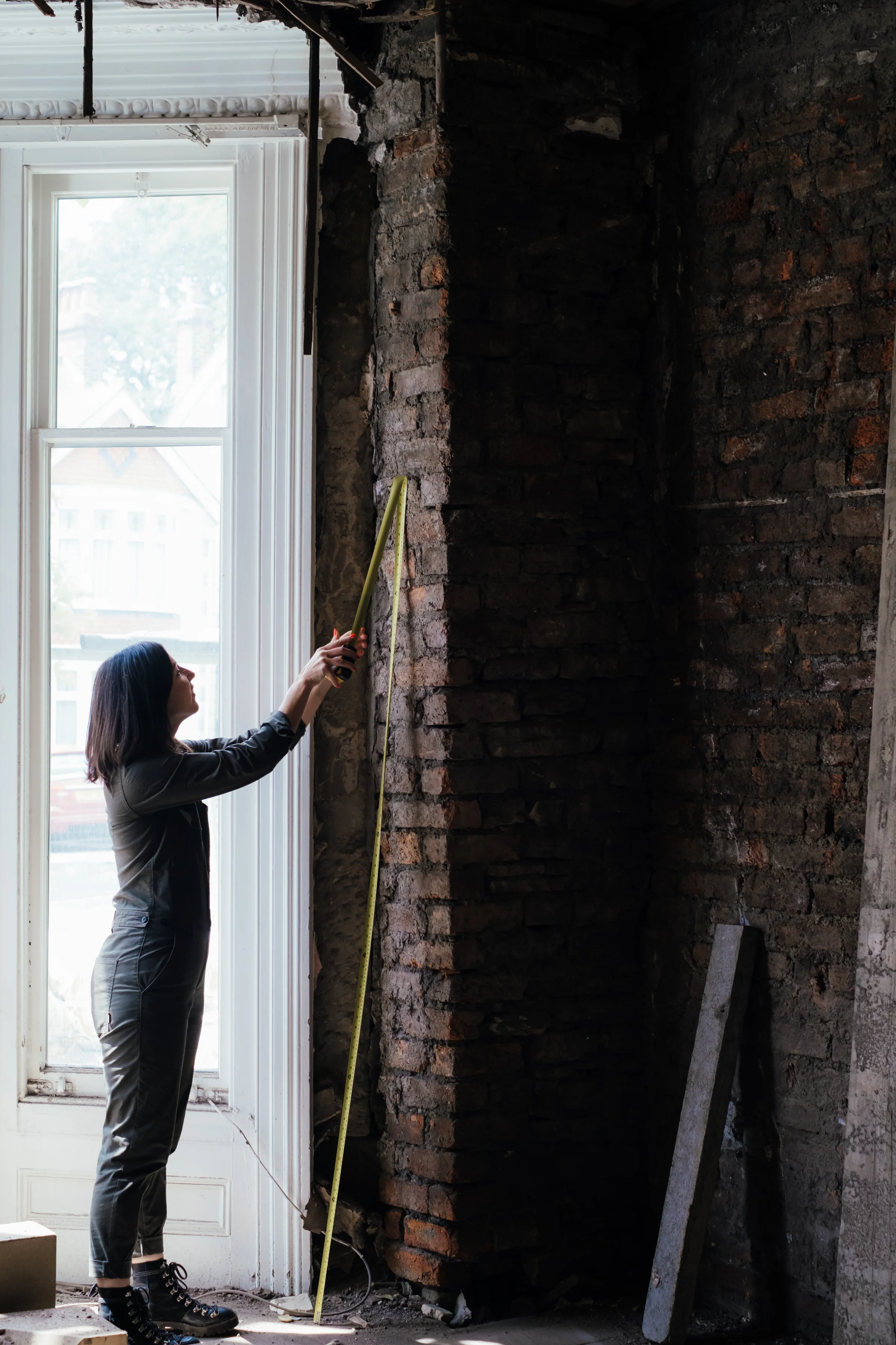 Interior Designer on a site visit of full renovation project